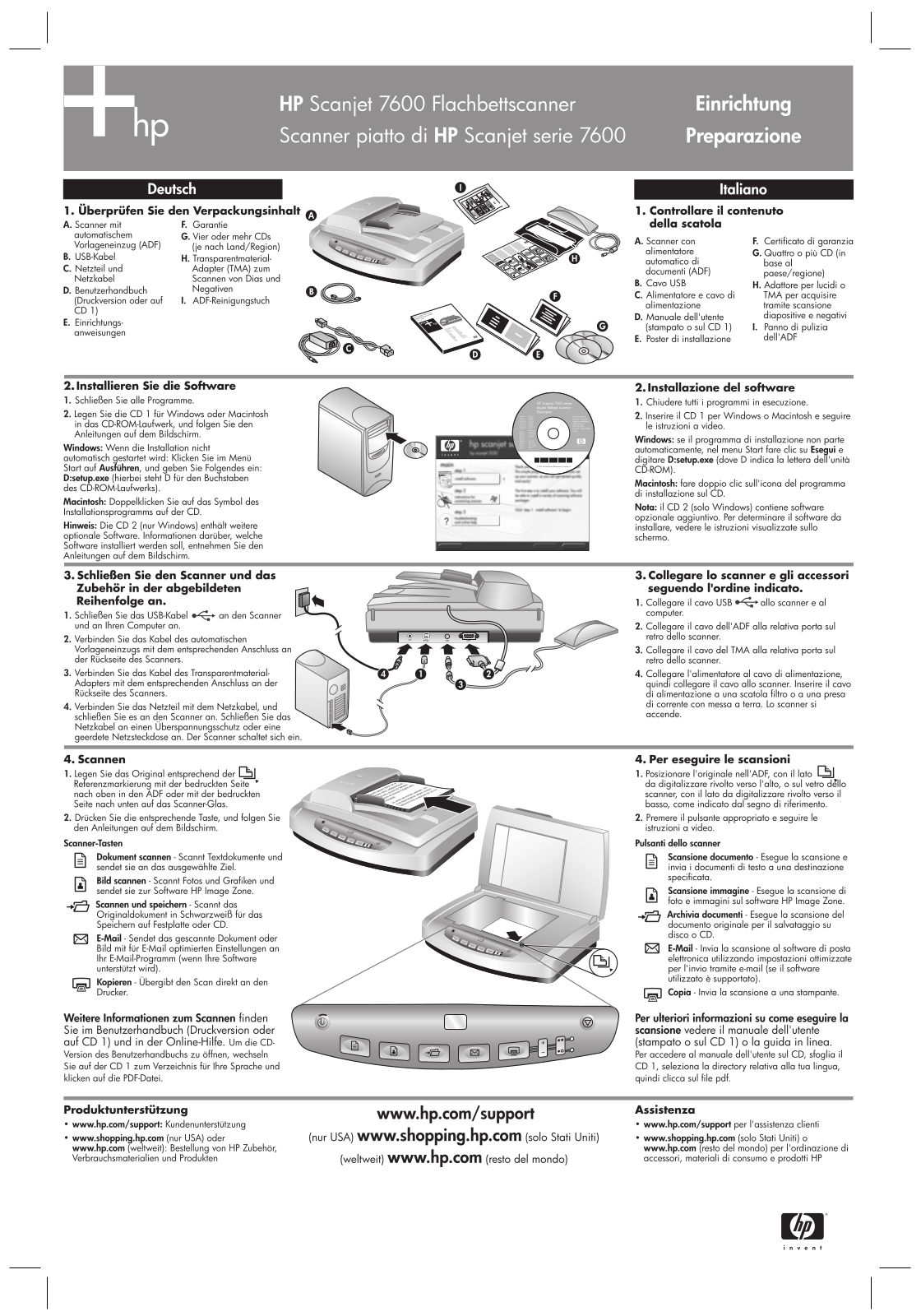 Hp SCANJET 7650N, SCANJET 7650 User Manual