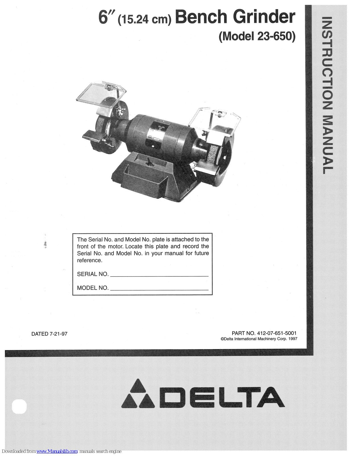 Delta 23-650 Instruction Manual