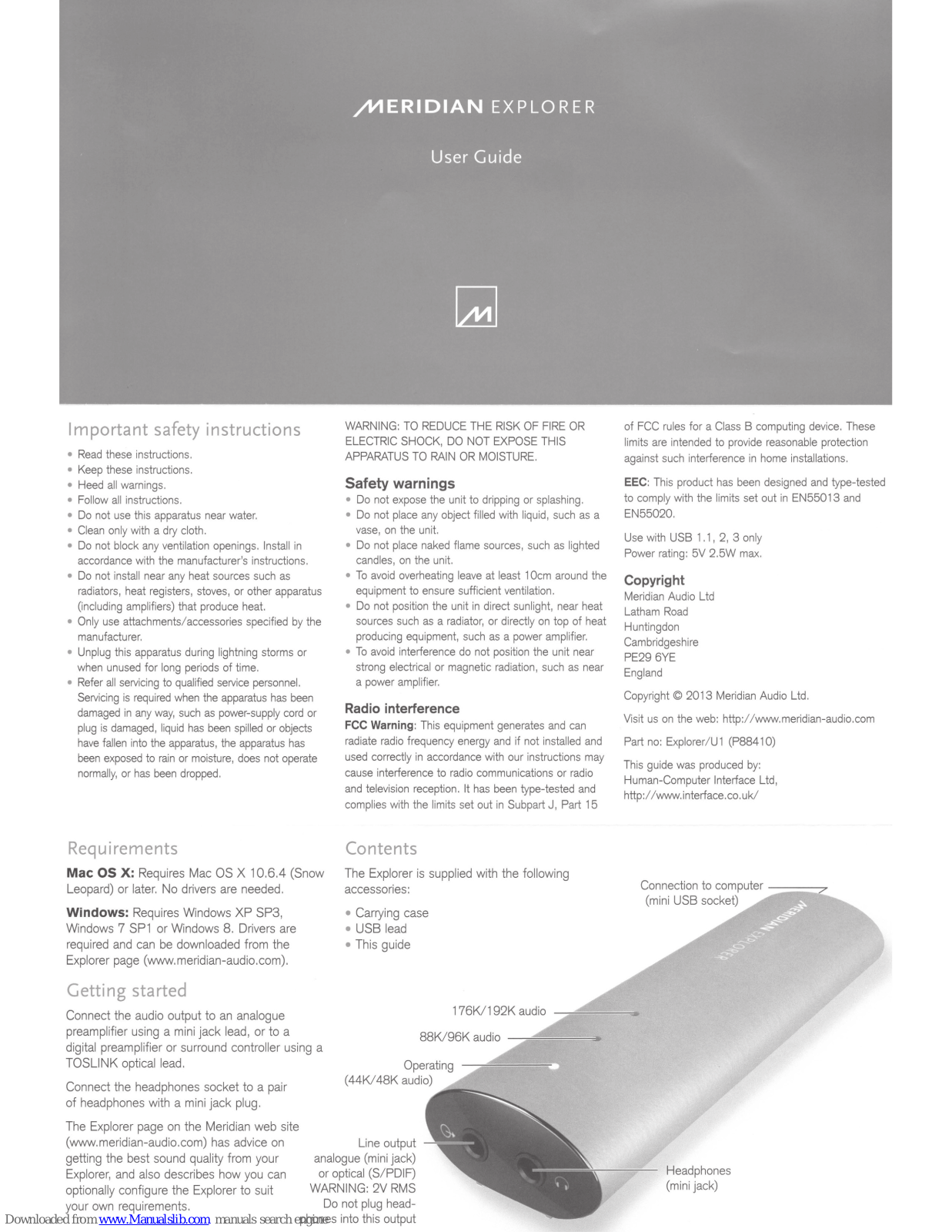 Meridian Explorer User Manual - ManualMachine.com