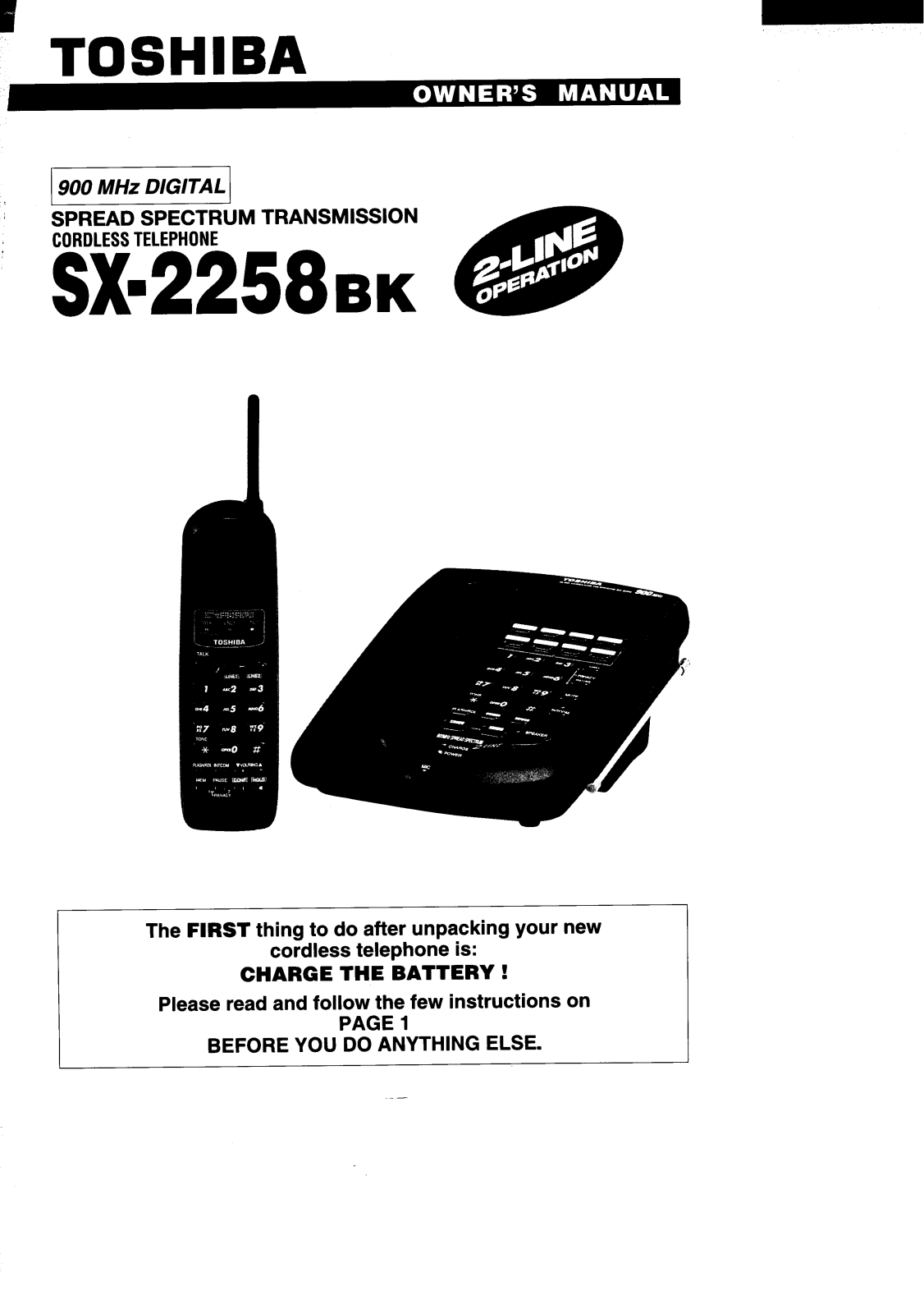 Toshiba SX2258BK User Manual