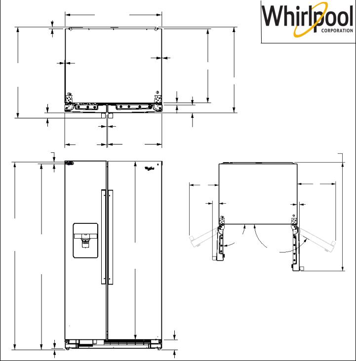 Whirlpool MSS25N4MKZ Dimension Guide