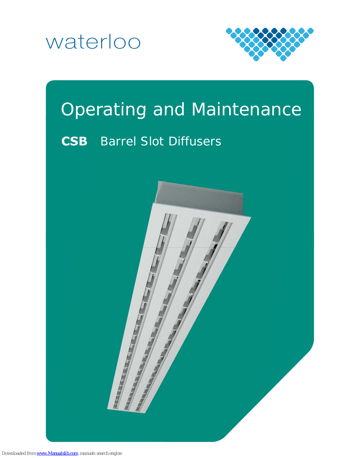 WATERLOO CSB 15-F, CSB 15-P Operating And Maintenance Instructions Manual