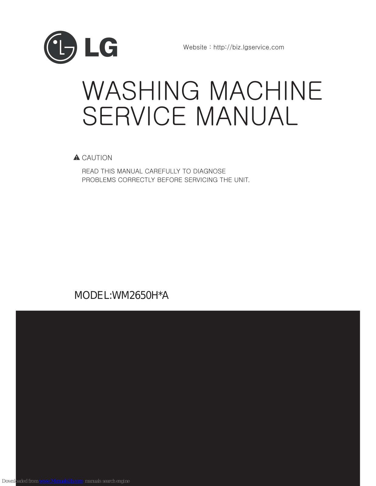 LG WM2650HA, WM2650H Series Service Manual