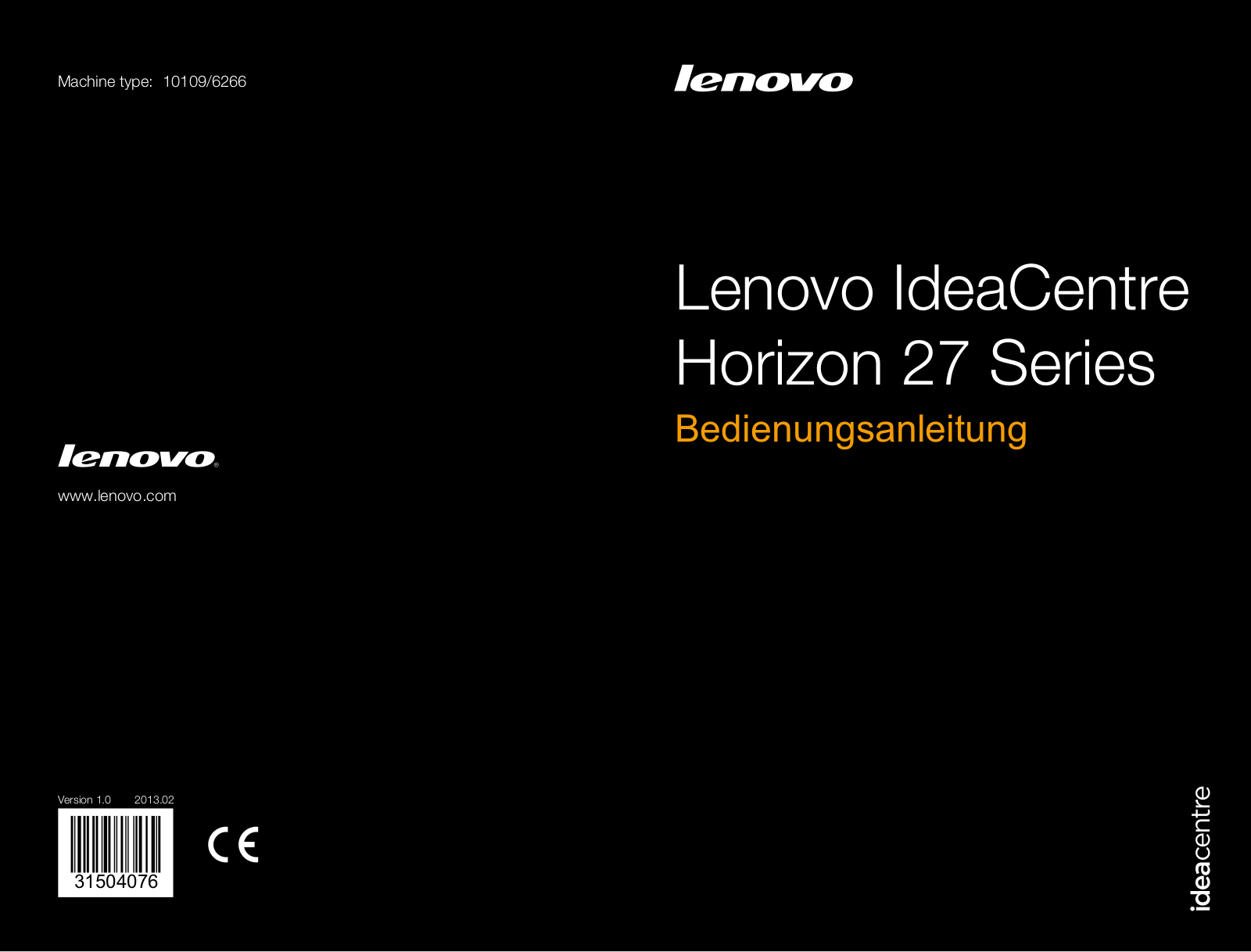 Lenovo IdeaCentre Horizon 27 Series User Guide