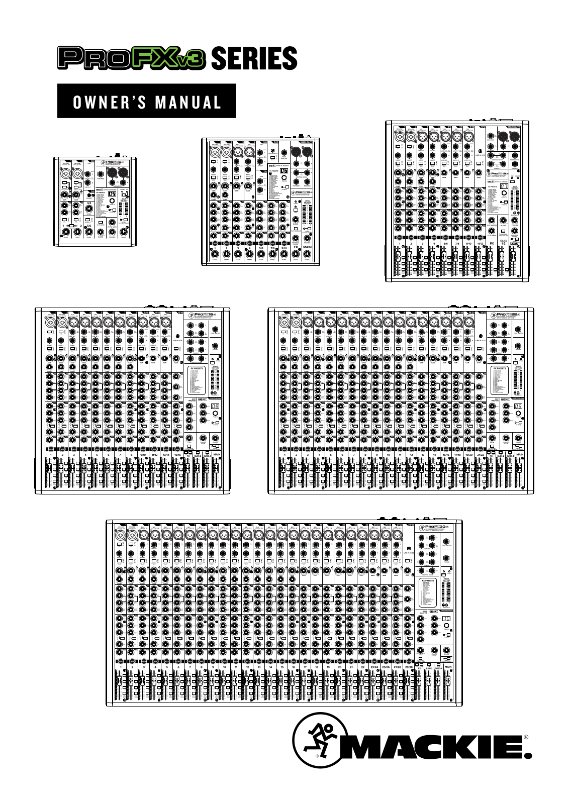 Mackie PROFX10V3, PROFX22V3, PROFX30V3, PROFX6V3, PROFX16V3 User Manual