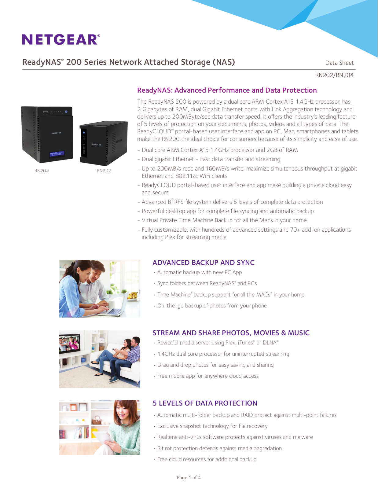 Netgear RN20222D Data Sheet