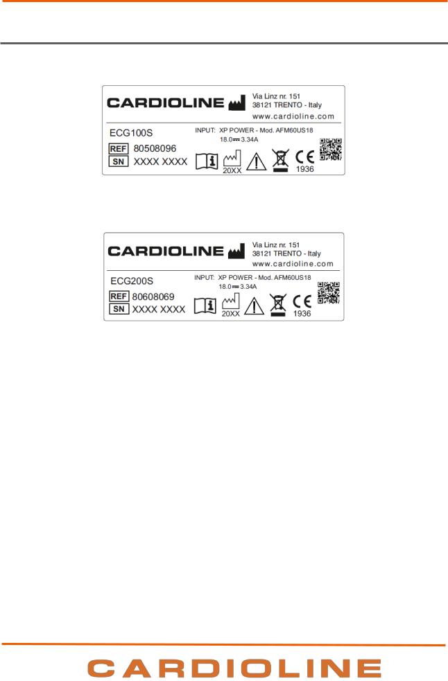 Cardioline ECG100S, ECG200S User Manual