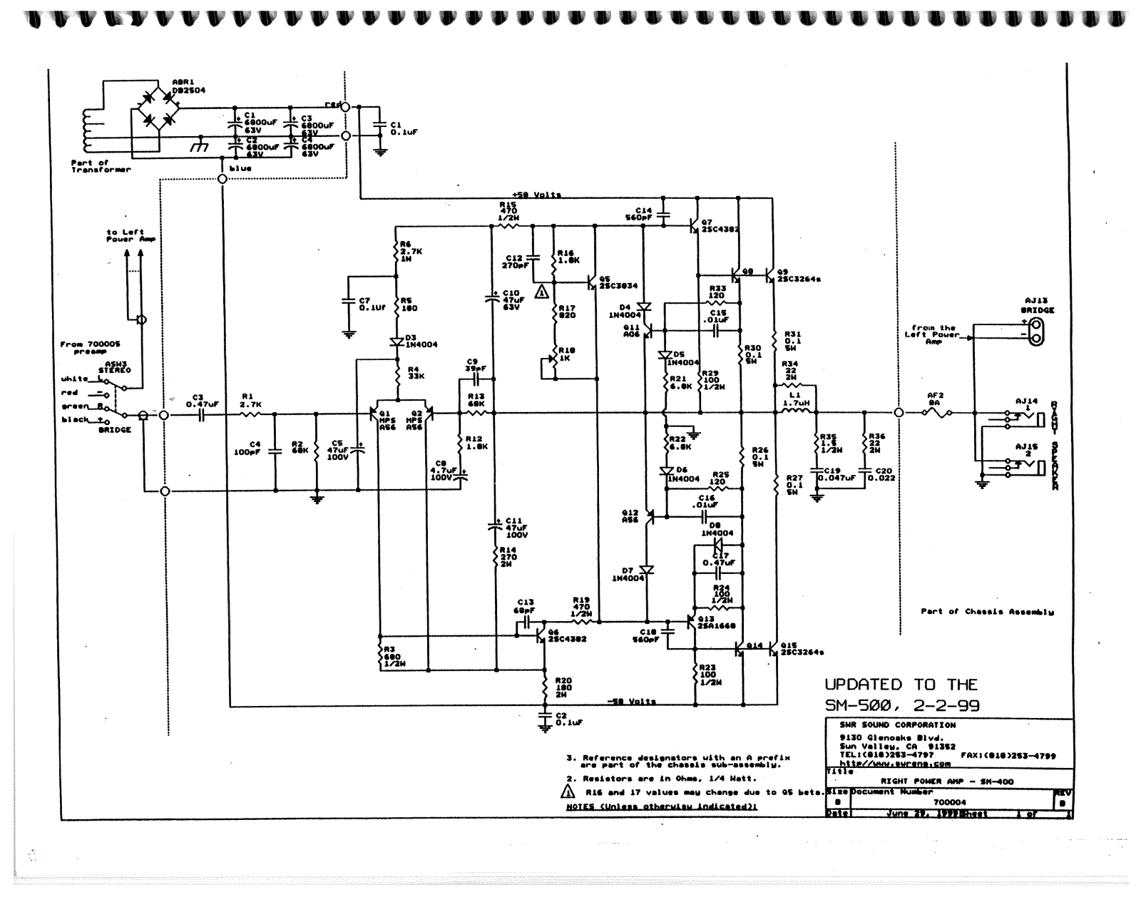 SWR sm400 right schematic