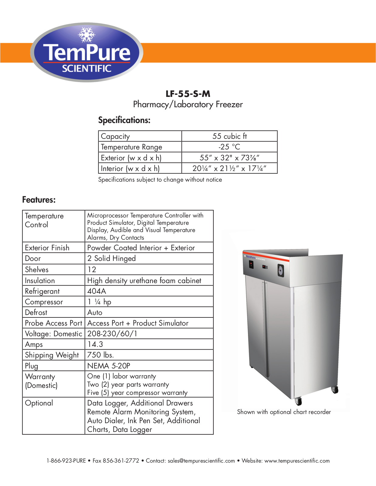 Tempure Scientific LF-55-S-M User Manual - ManualMachine.com