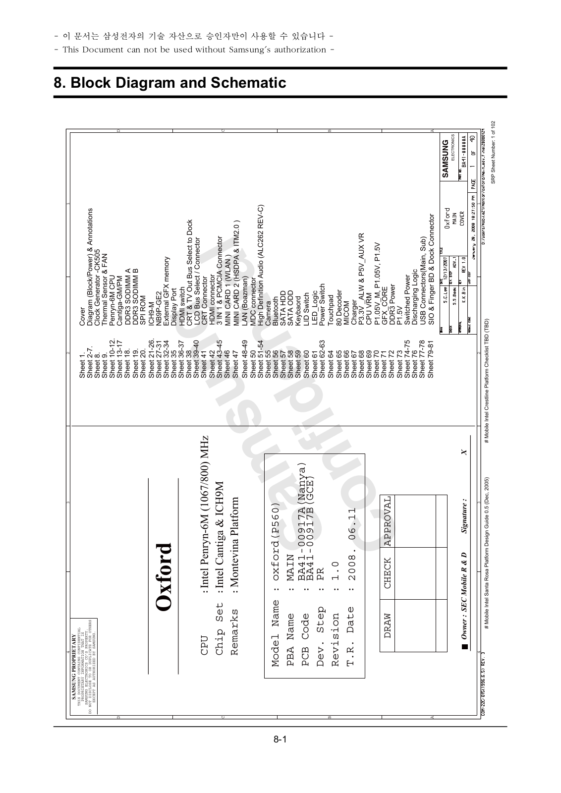 Samsung p560 Service Manual Schematic Diagram