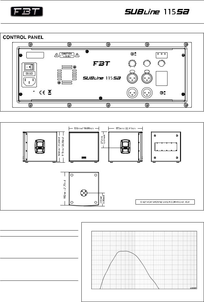 FBT Subline 115SA User manual