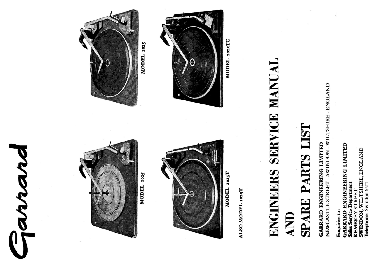 Garrard 2025 SERVICE MANUAL - ManualMachine.com