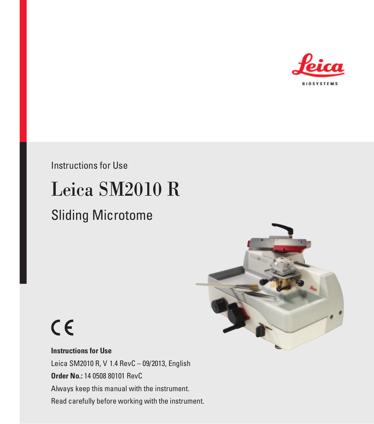 Leica SM2010 R User Manual