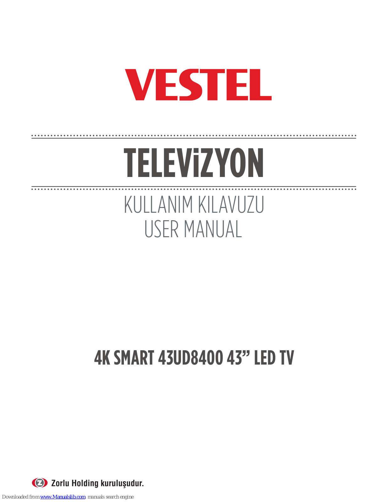 VESTEL 10110892, 43UD8400 User Manual