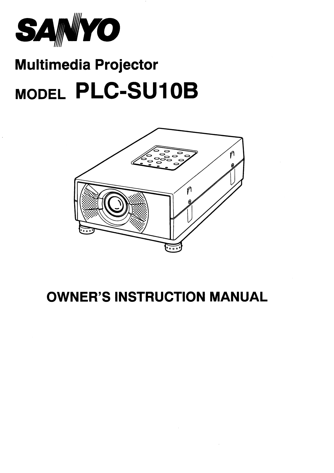 Sanyo PLC-SU10B Instruction Manual