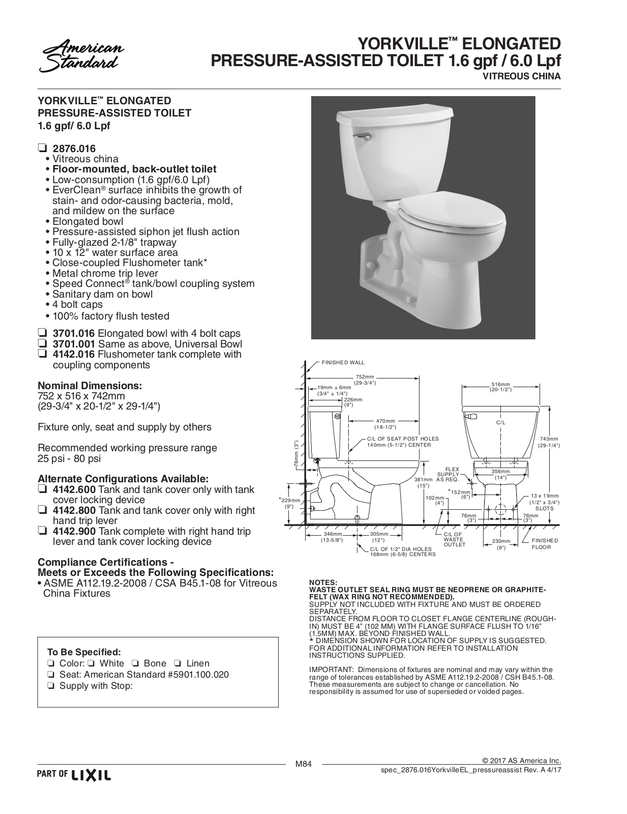 American Standard ASD10231 Specifications - ManualMachine.com