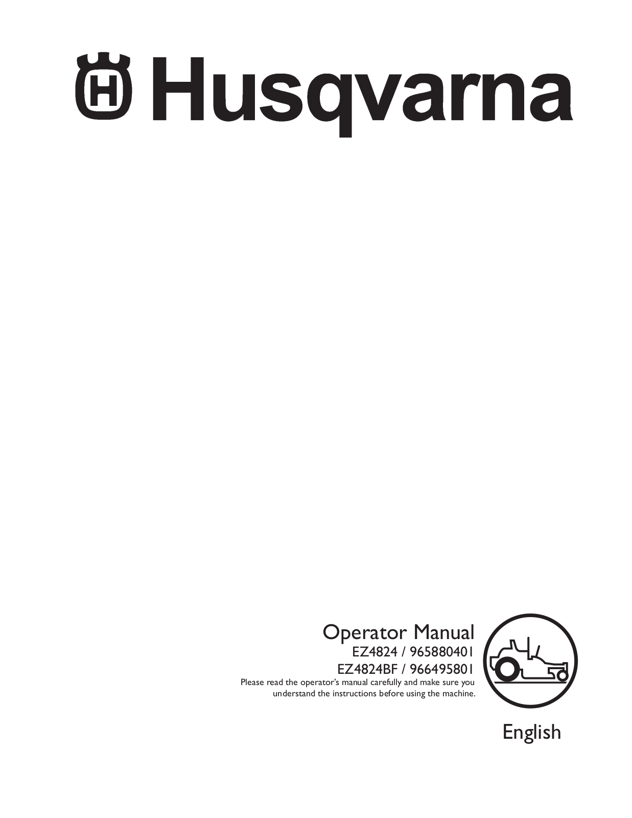 Husqvarna 966495801, 965880401 User Manual