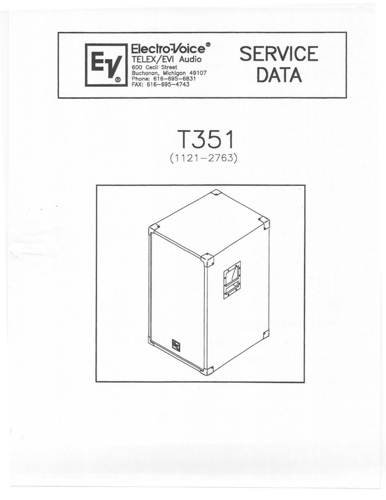 Electro-Voice T351 User Manual