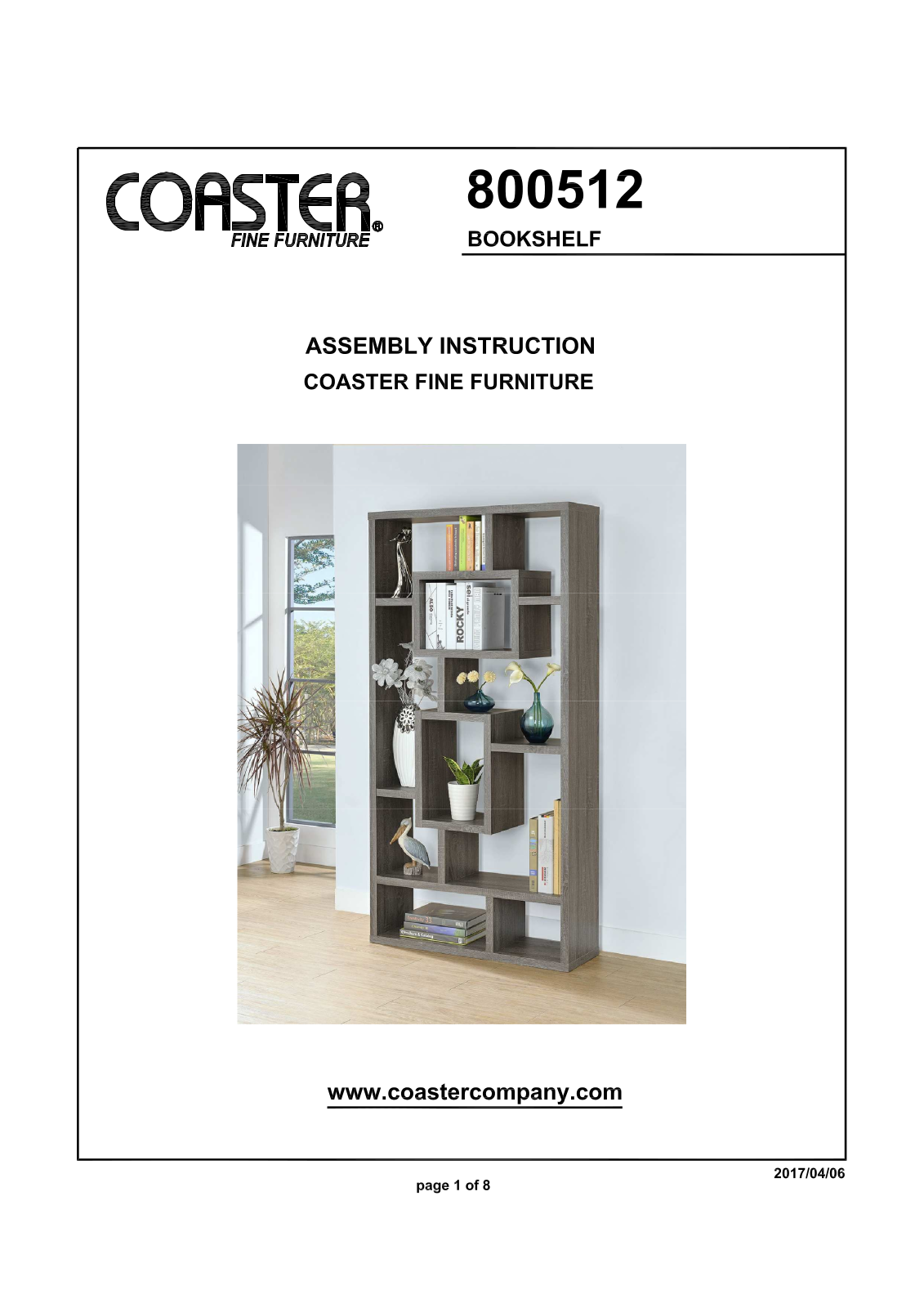 Coaster 800512 Assembly Guide - ManualMachine.com