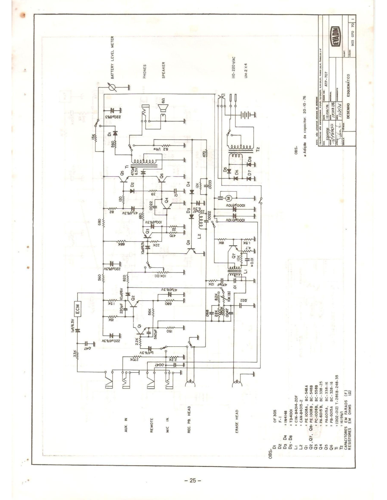 Aiko ATP-707 Schematic