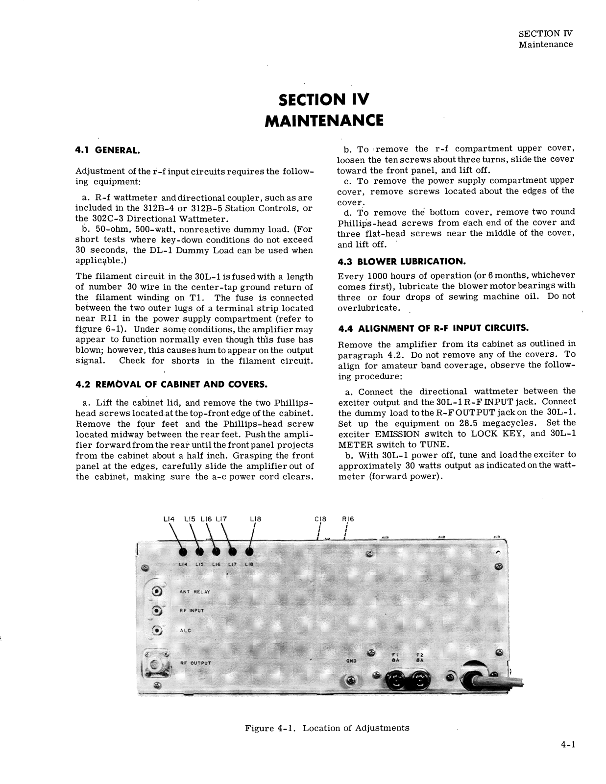 COLLINS 30L-1 User Manual SECTION 4