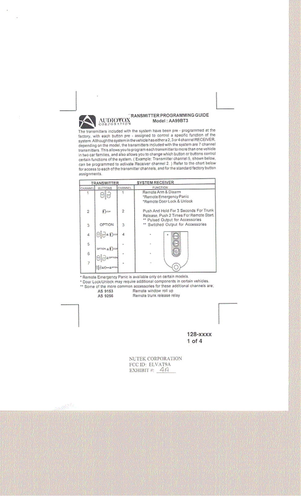 Nutek AT9A INSTRUCTION MANUAL