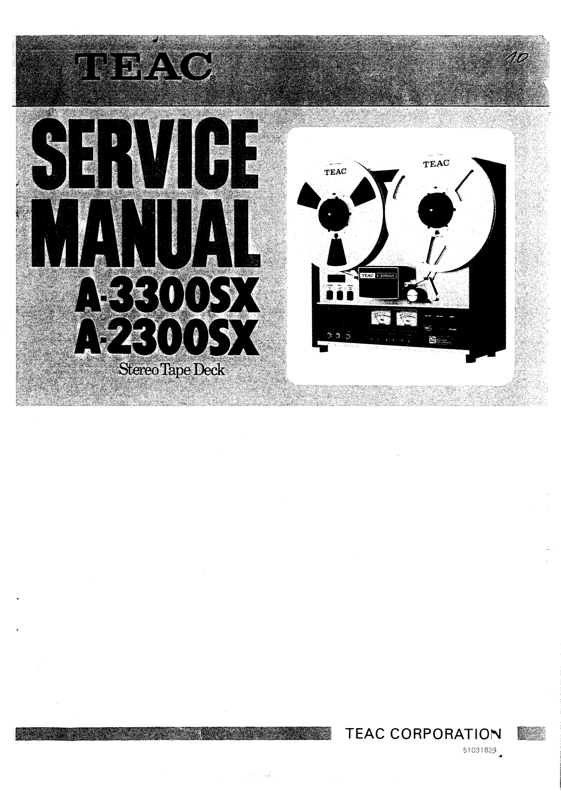 TEAC A-2300-SX, A-3300-SX Service manual