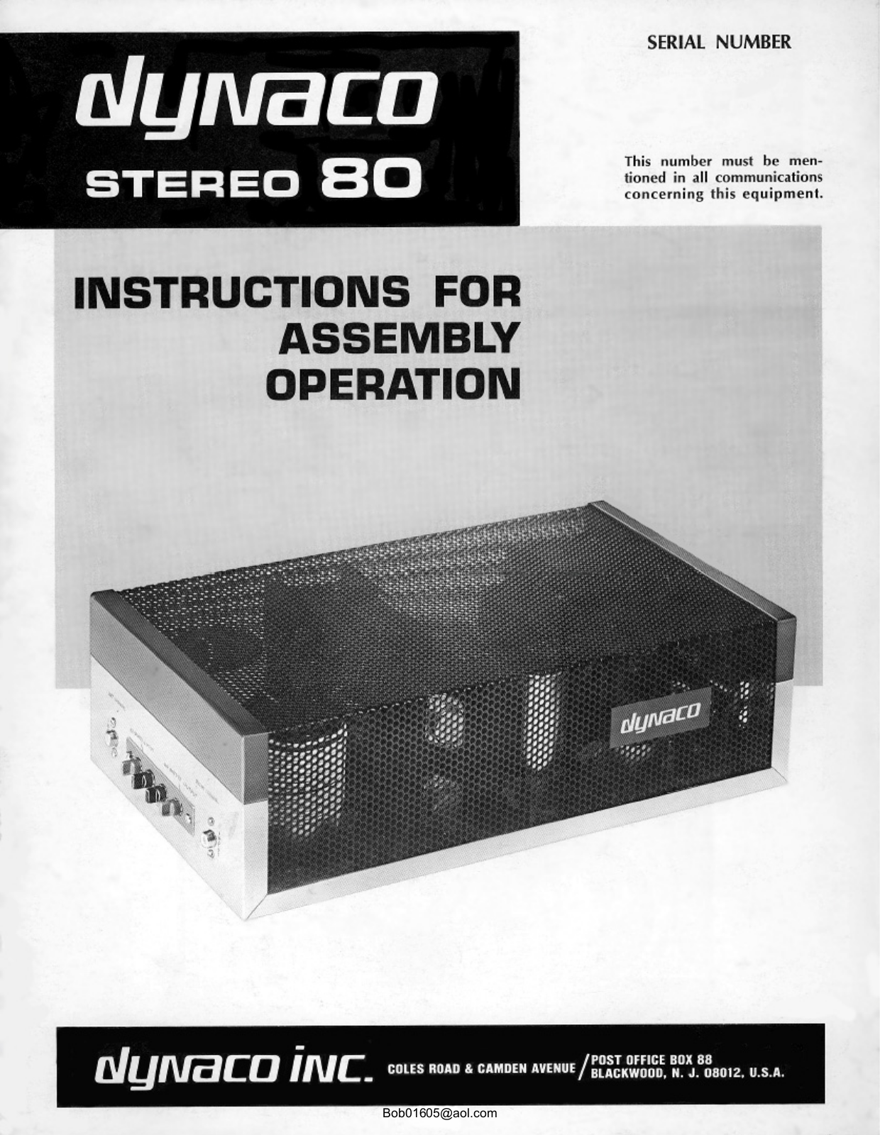 Dynaco ST-80 Service manual