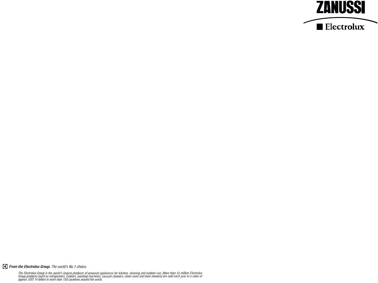 Zanussi ZERB 2825 M, ZERB 2825 S USER MANUAL