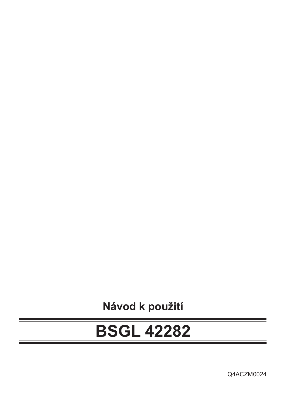 Bosch BSGL 42282 User Manual