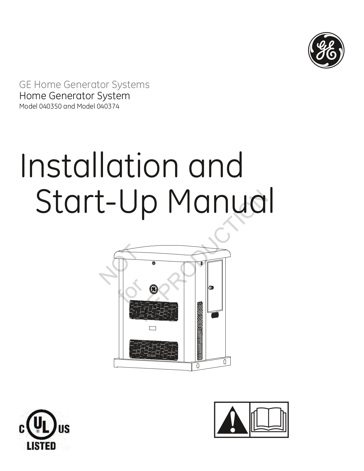 GE 40374, 40350 User Manual