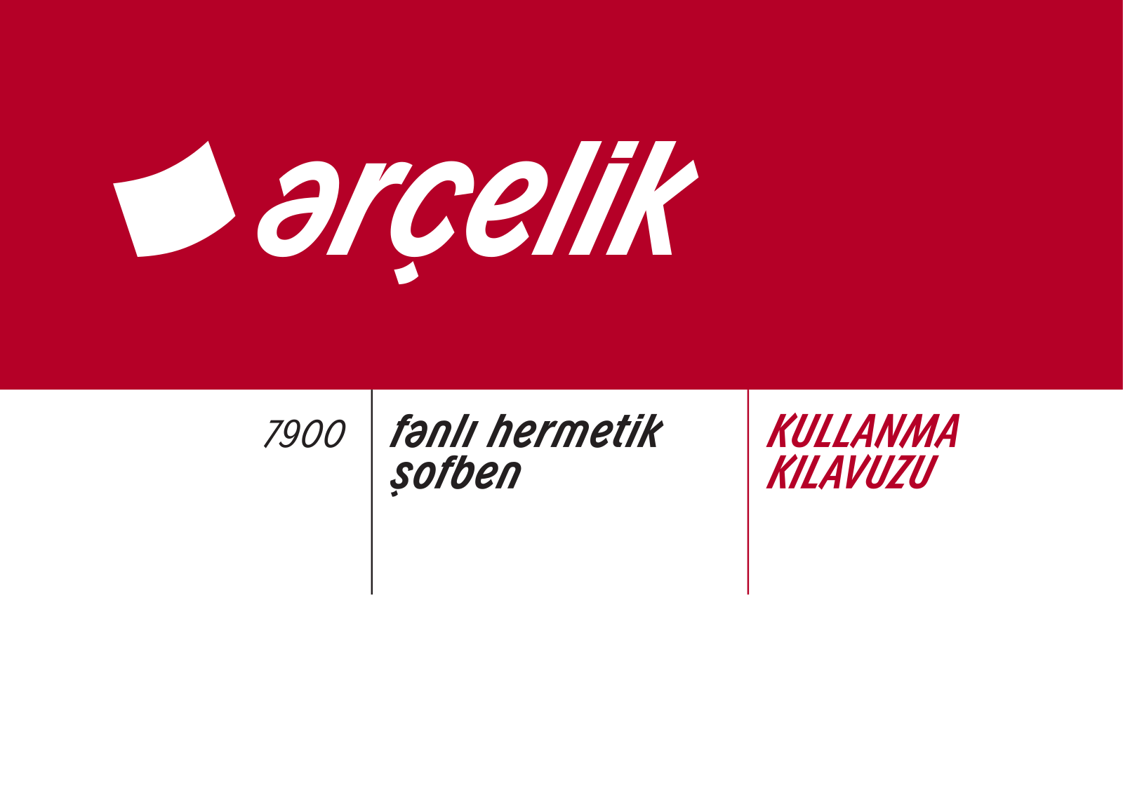 Arçelik 7900 User manual