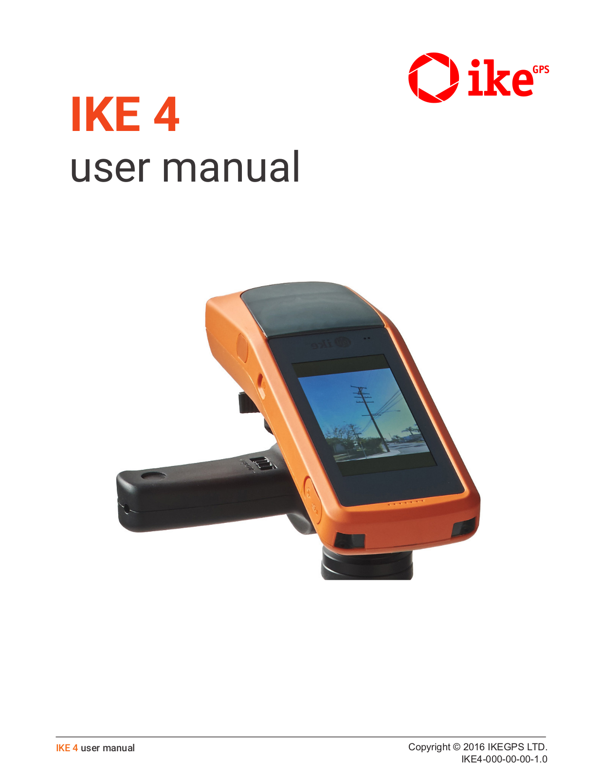 ikeGPS 4000 User Manual