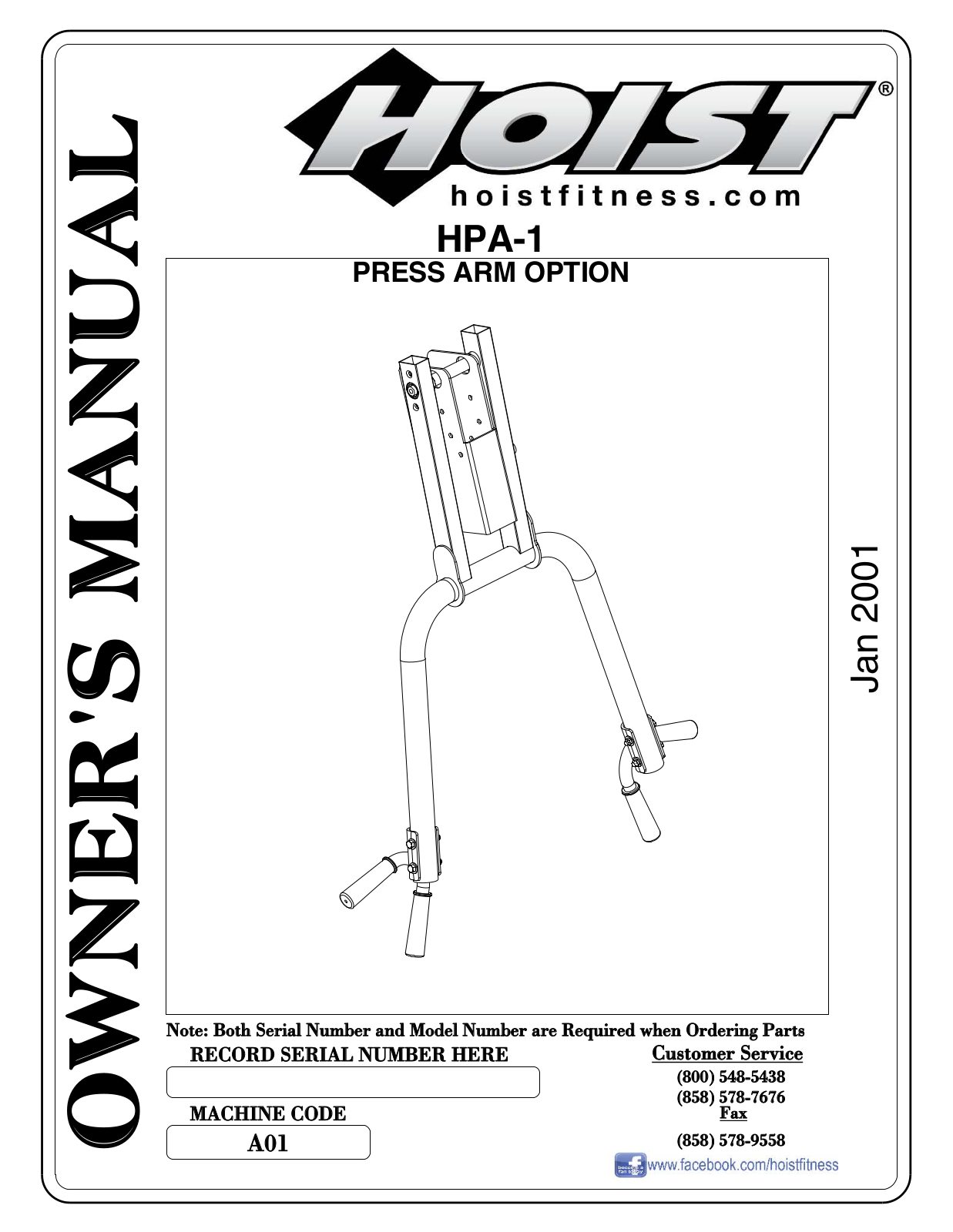 Hoist Fitness HPA-1 User Manual