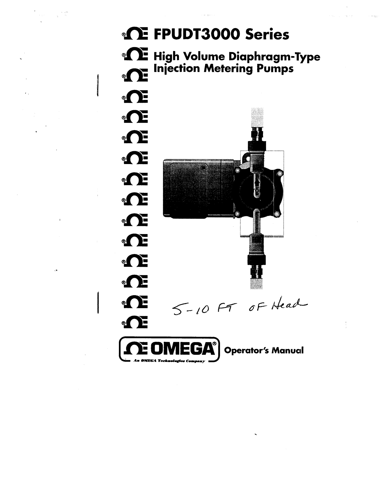 Omega Products FPUDT3000 Installation  Manual