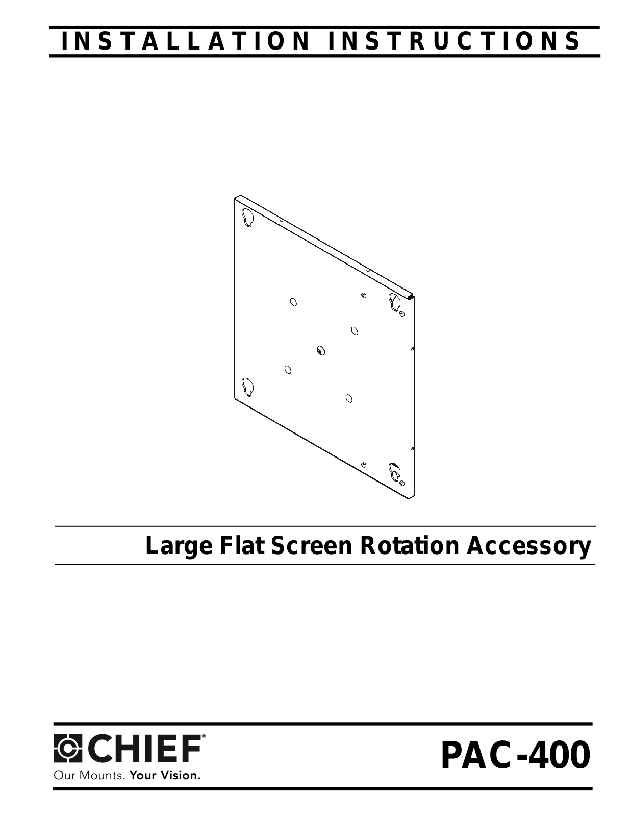 CHIEF PAC400 User Manual