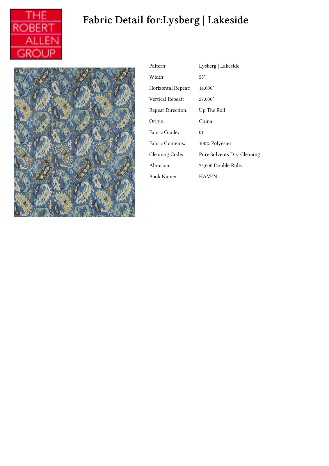 Robert Allen RALF1398 Specifications - ManualMachine.com