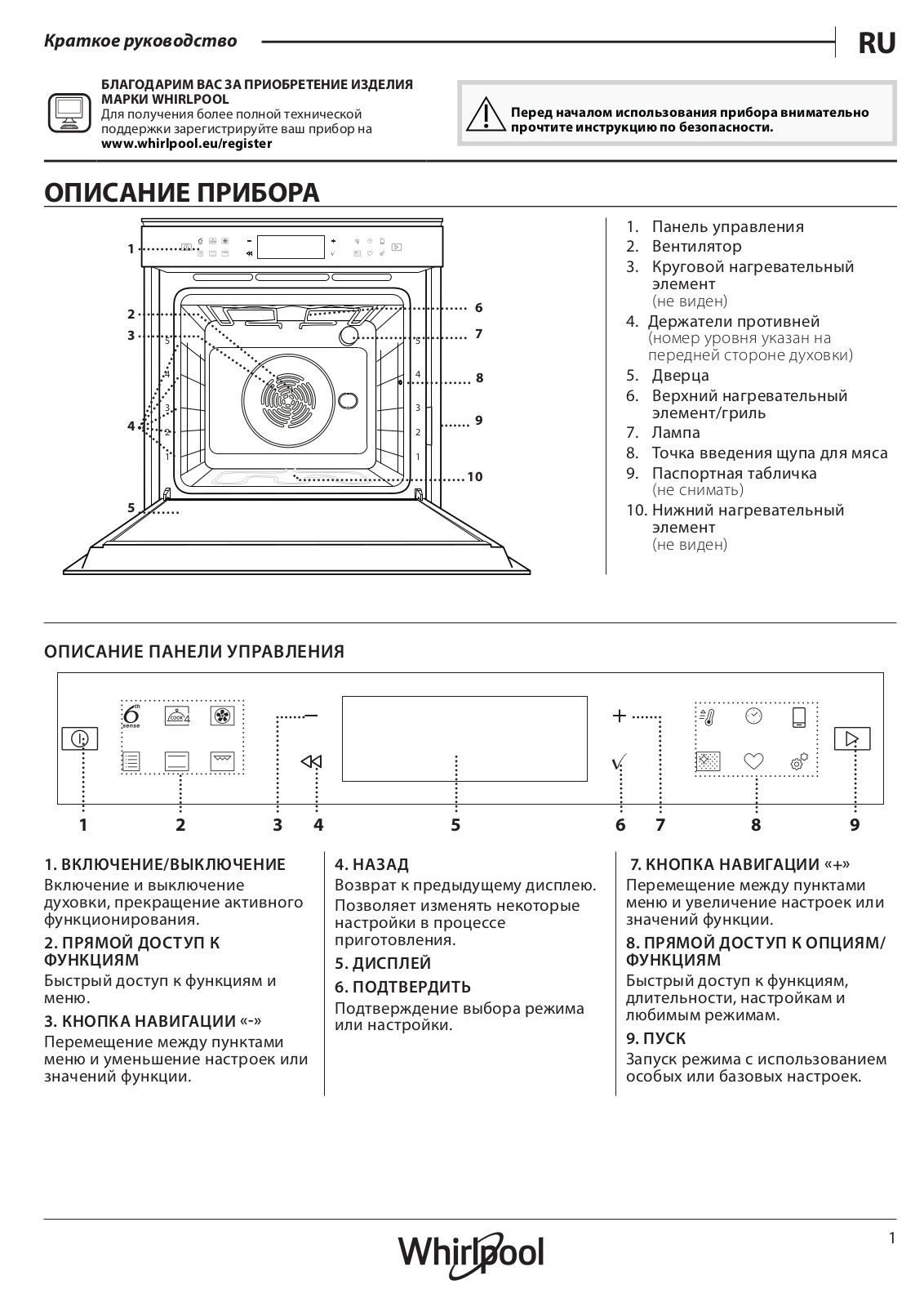 WHIRLPOOL W7 OM3 4S1 P Daily Reference Guide