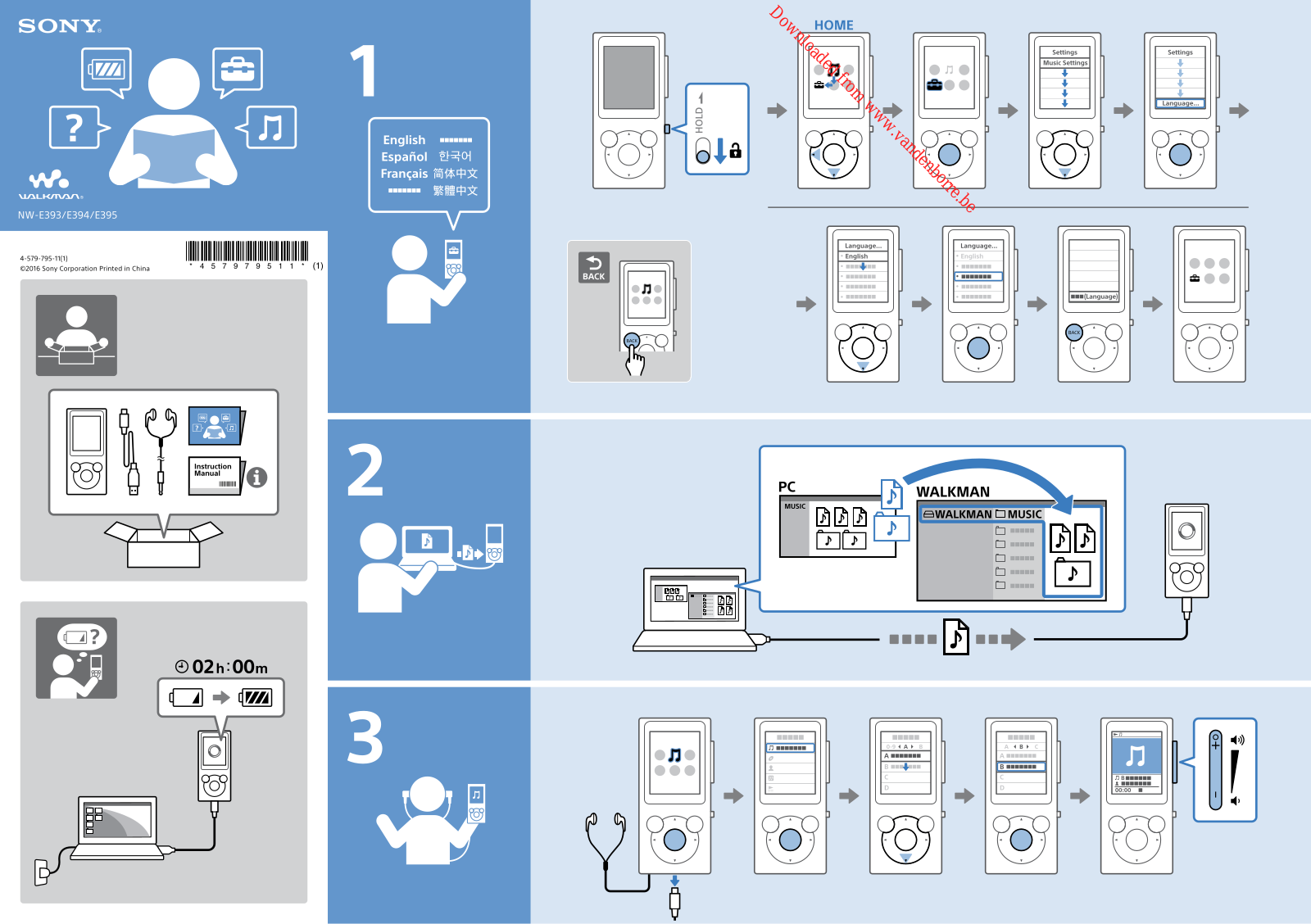 SONY NWE393B User Manual