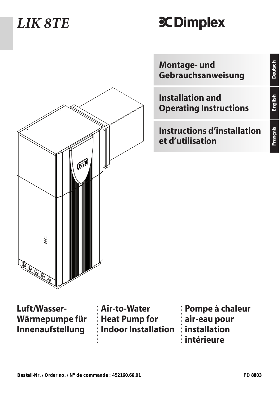 Dimplex LIK 8TE Installation And Operating Instructions Manual