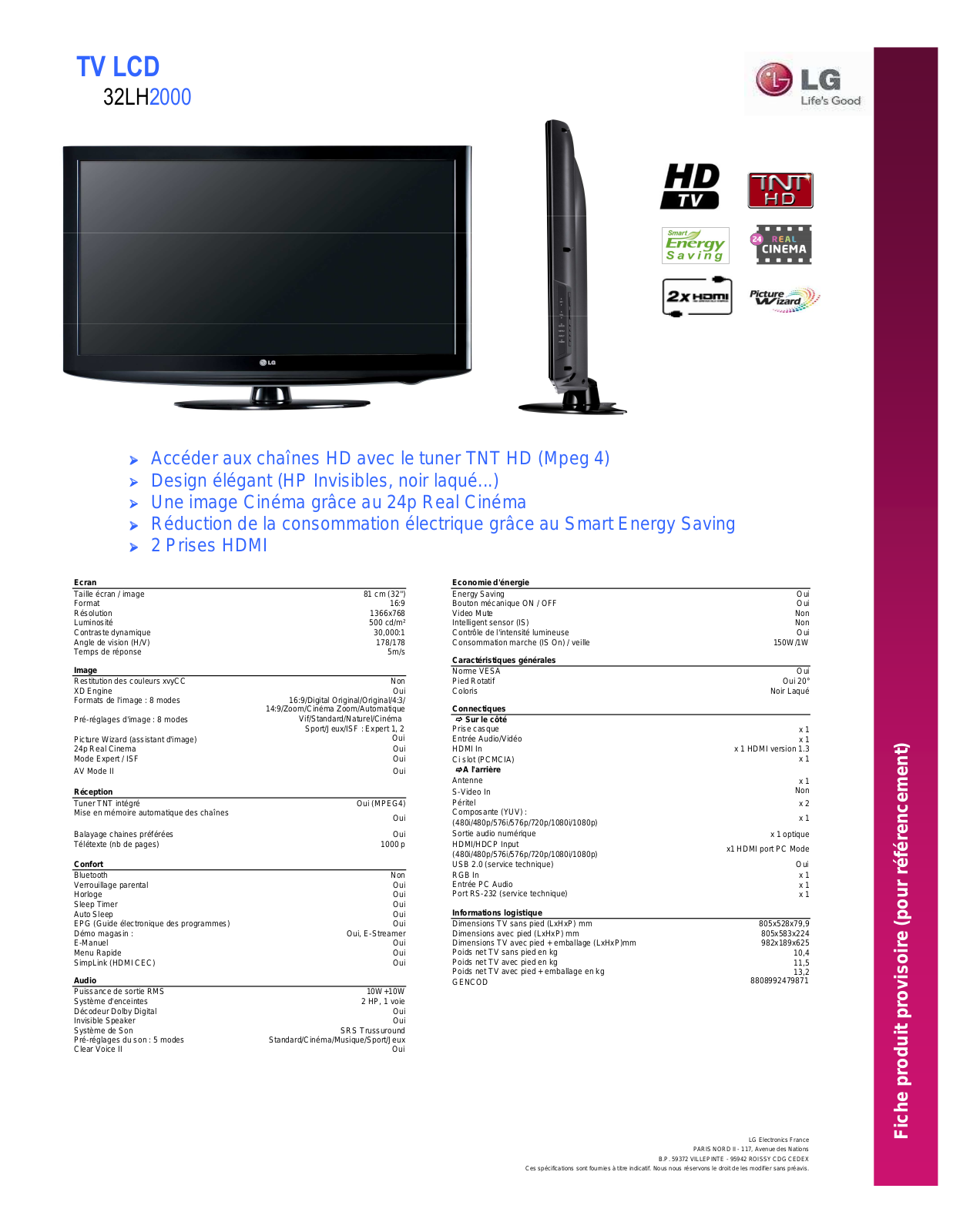 LG 32LH2000 User Manual