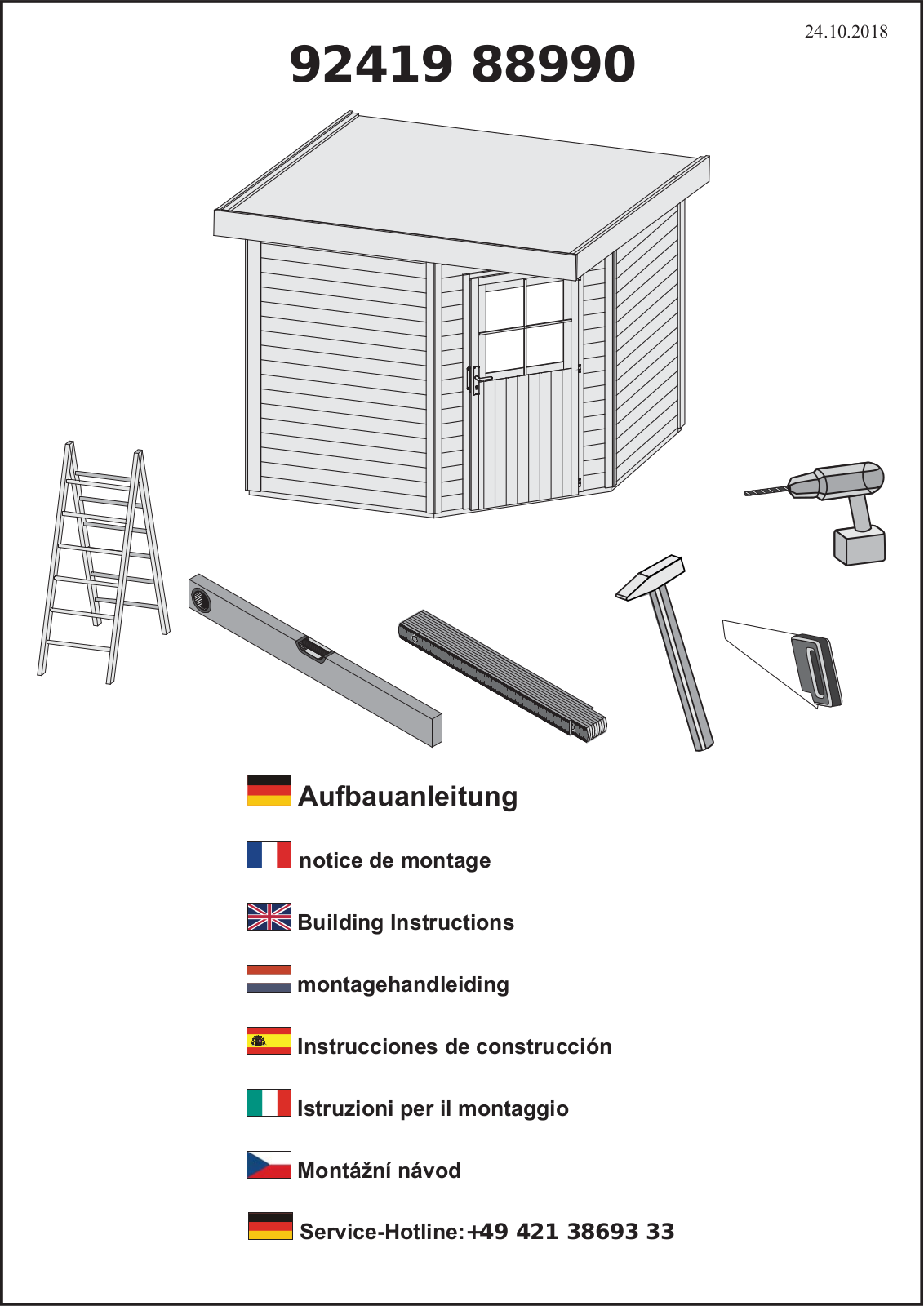 Karibu 92419 88990 Assembly instructions