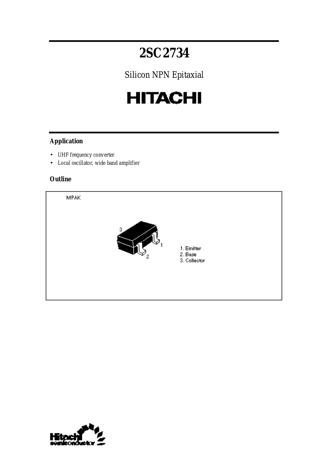 Datasheet 2SC2734 Datasheet (HIT) - ManualMachine.com