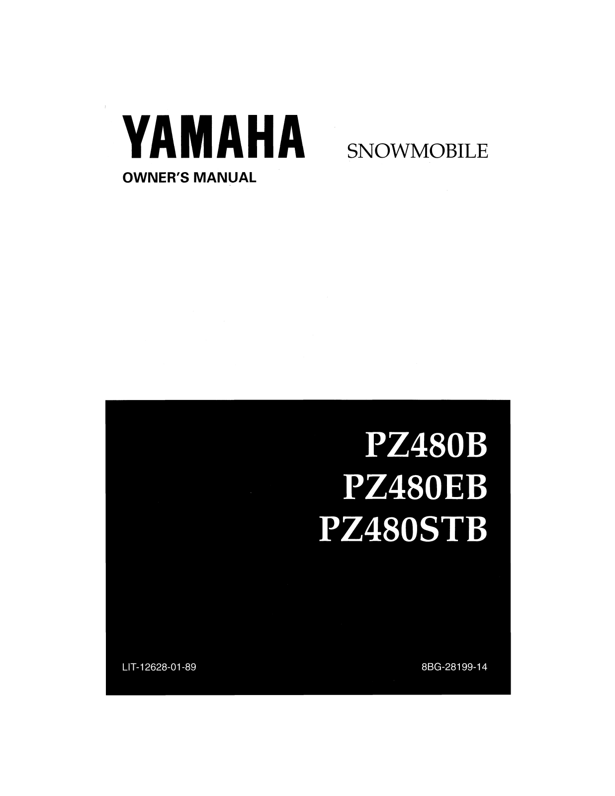 Yamaha PZ480B, PZ480BEB, PZ480BSTB Owner's Manual