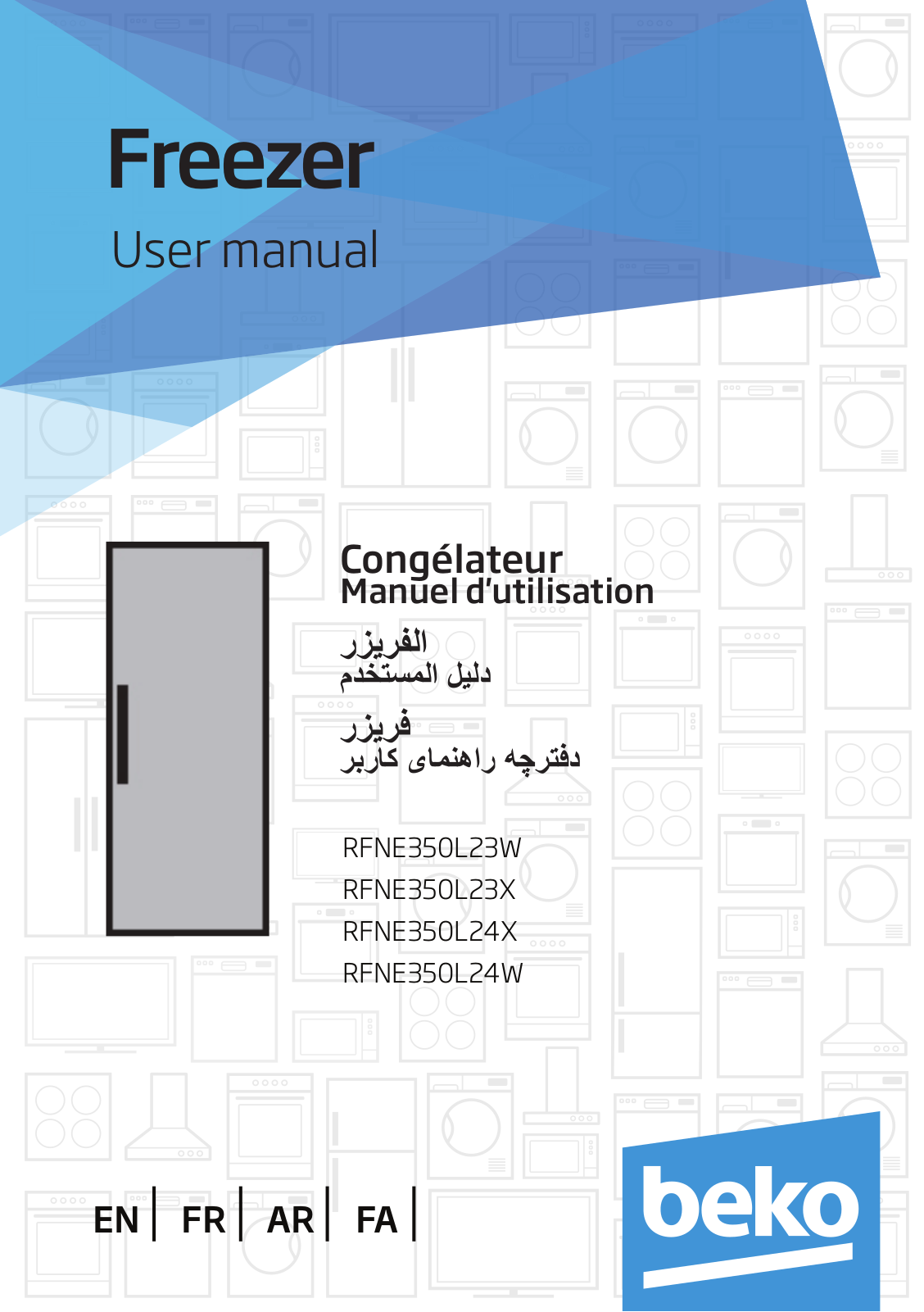 Beko RFNE350L23W, RFNE350L23X, RFNE350L24X, RFNE350L24W User manual