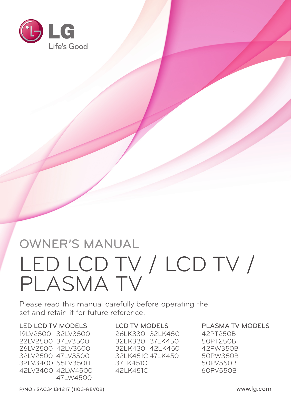 LG 32LK430-SA user manuals