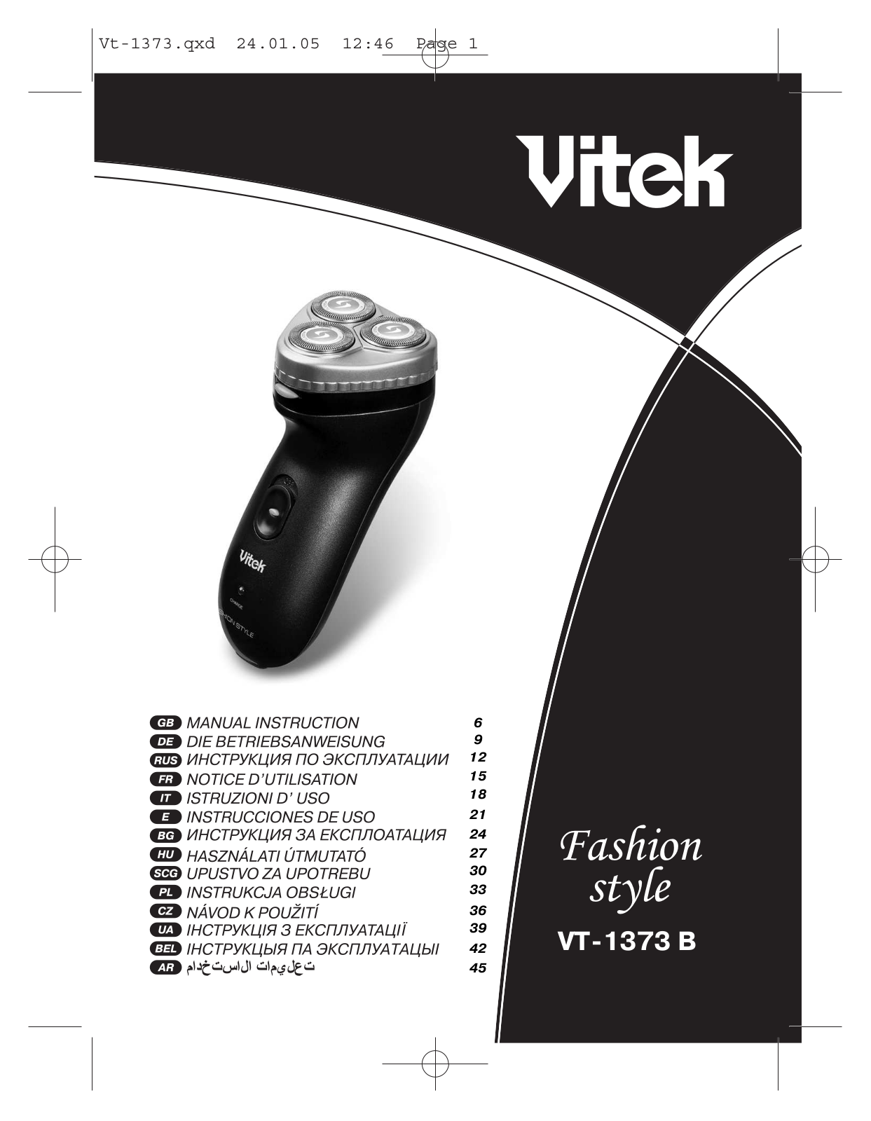 Vitek VT-1373 User manual