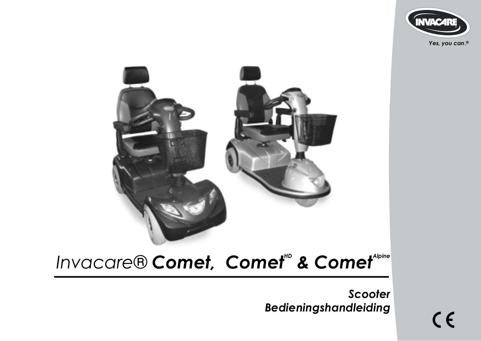 Invacare Comet, Comet HD, Comet Alpine User Manual