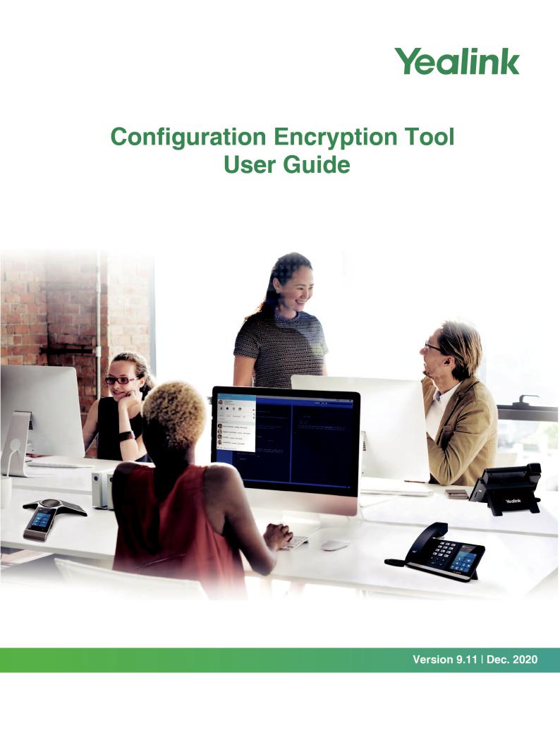 Yealink Configuration Encryption Tool User Manual