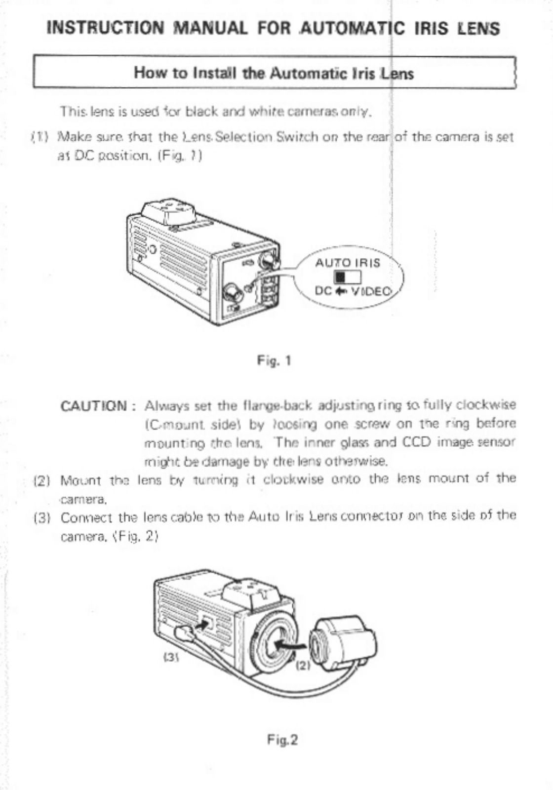 Panasonic WV-LA12B2, WV-LA6B2 User Manual